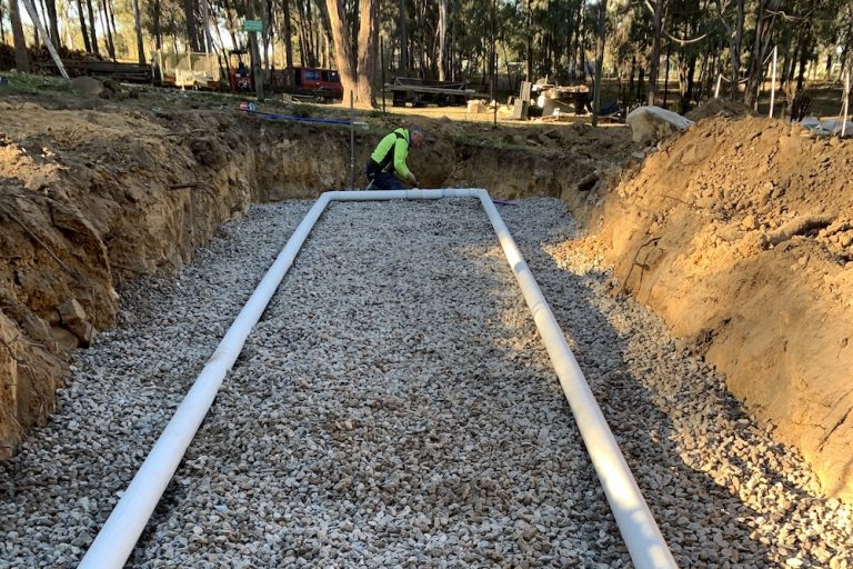 Septic Trenches & Effluent Irrigation BluenGrey